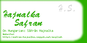 hajnalka safran business card