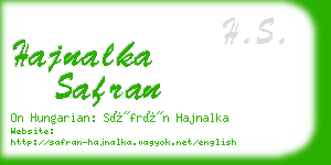 hajnalka safran business card